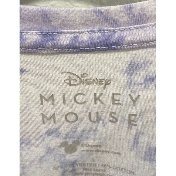 MICKEY MOUSE Tie Dye Purple Short Sleeve Tee - Picture 2 of 3